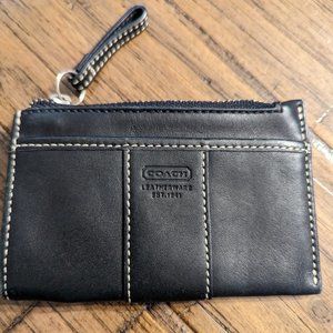 Coach Black Leather Wallet Card Holder